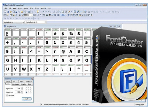 FontCreator Pro 15.4.1 Crack Ita + Registration Code 2024 Italia Screenshot