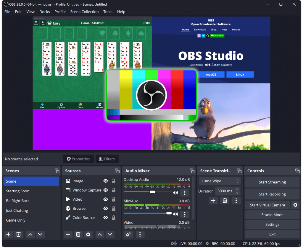 OBS Studio 30.0.2 Crack-Ita + Download For Windows 10 64 bit Screenshot